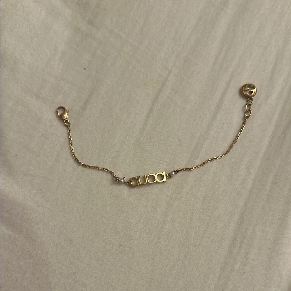 Gucci Gold Minimalist Bracelet with Dainty Chain